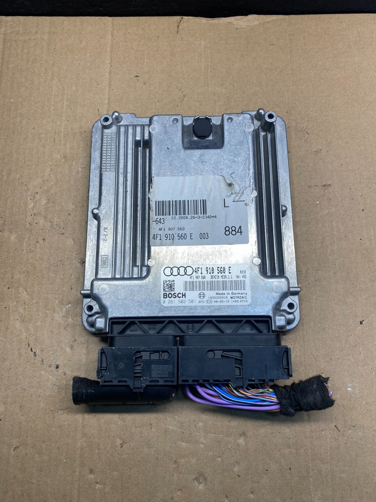 2006 2007 2008 Audi A6 4.2L Engine Computer Ecu Pcm Ecm Pcu AE7546 DW0