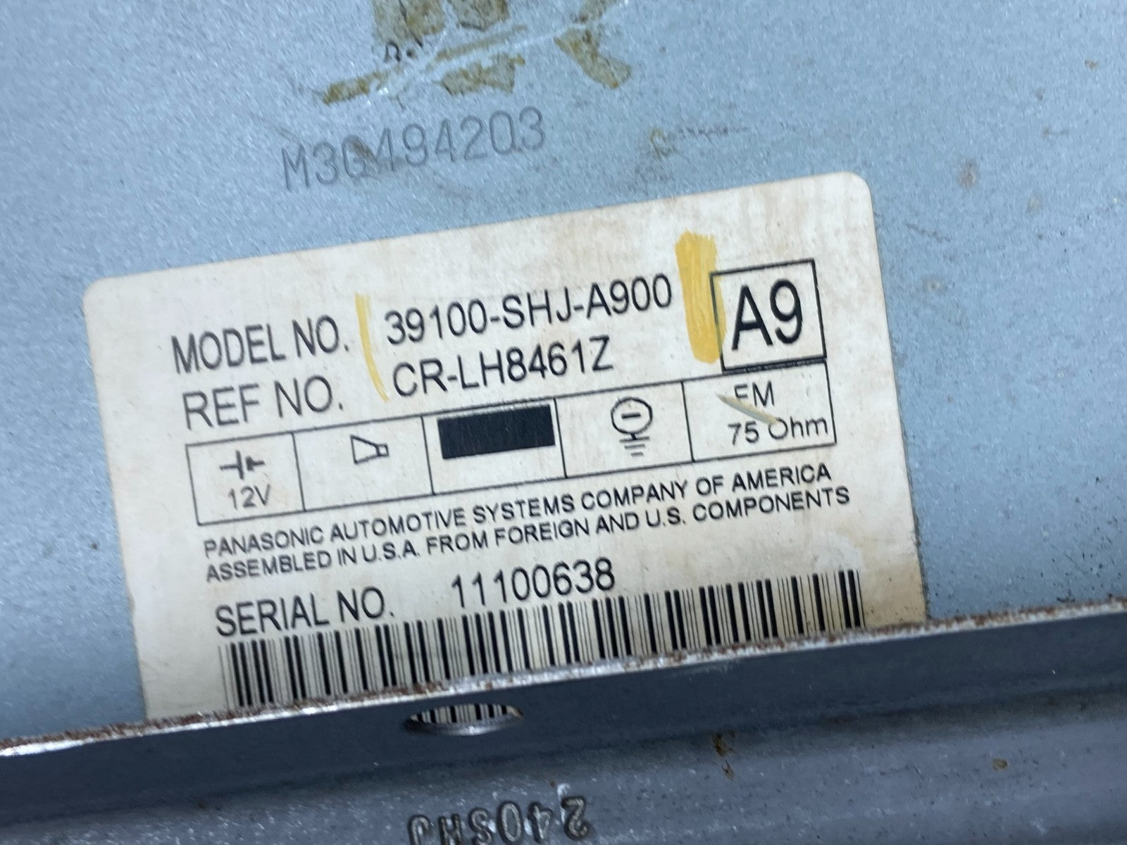 2005 to 2010 Honda Odyssey Am Fm Cd Player Radio Receiver Y7782 DG5