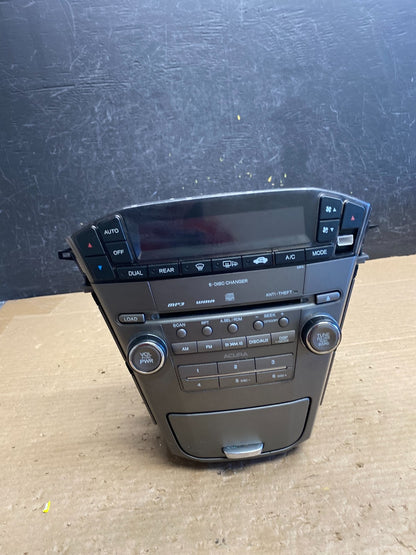 2007 to 2009 Acura Mdx Radio Stereo 6 CD Player Climate Control Pan OE AG8412 DG0