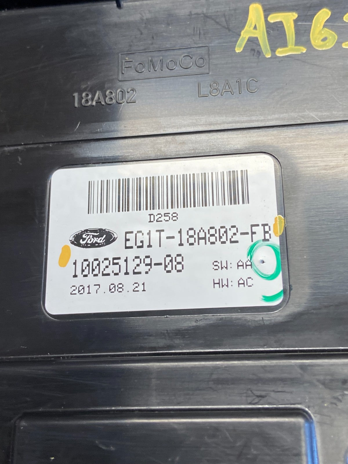 2010-2012 Ford Taurus Front Center Console Climate Radio Control Panel AI6308 DW4
