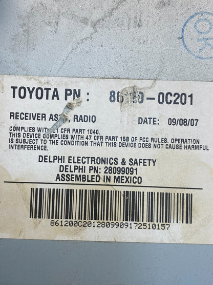 2007 to 2013 Toyota Tundra AM/FM Radio CD Player AE7503 DW6