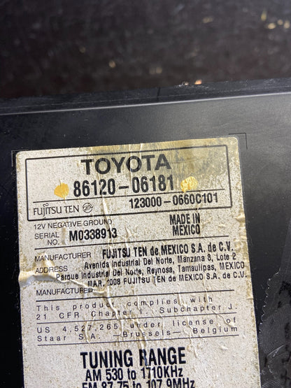 2007 to 2009 Toyota Camry Radio CD Player Climate Control Bezel AF2679 DG5