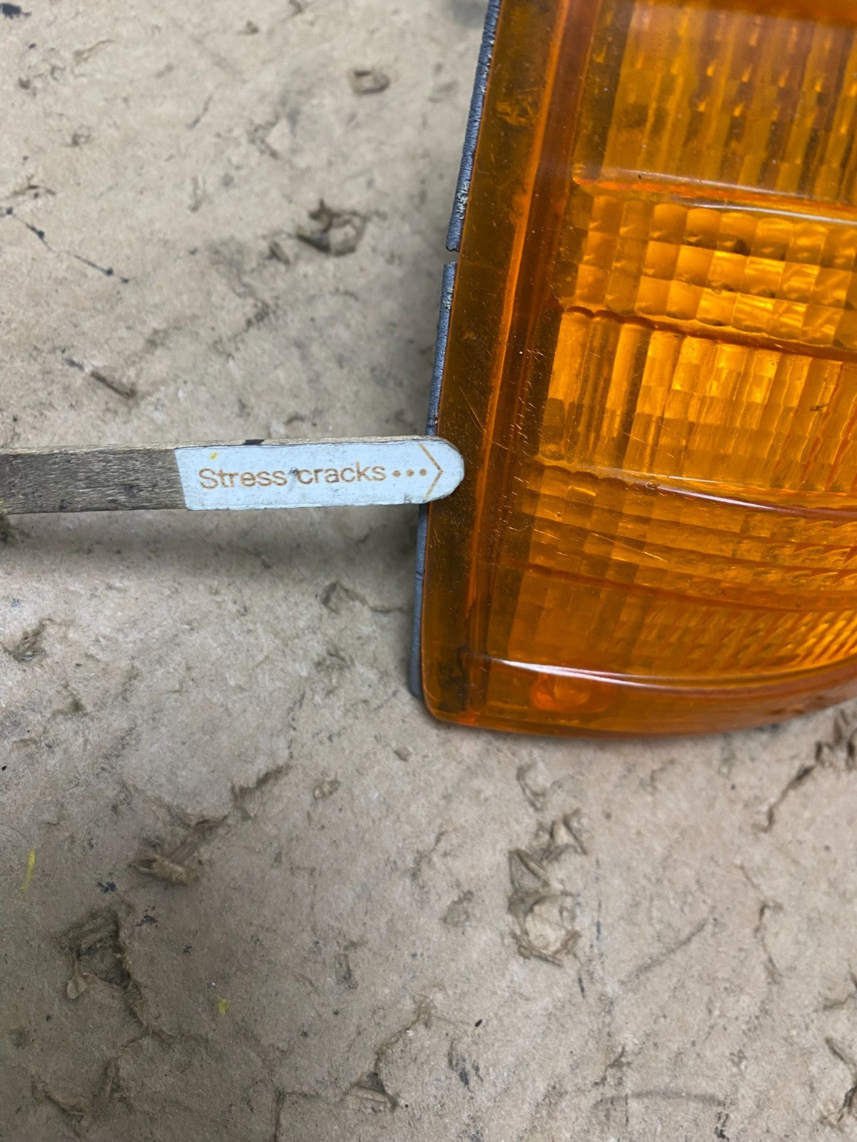 73-80 Mercedes W116 S Class Front Marker Light Lens Left Drivers Side X2155 PS3
