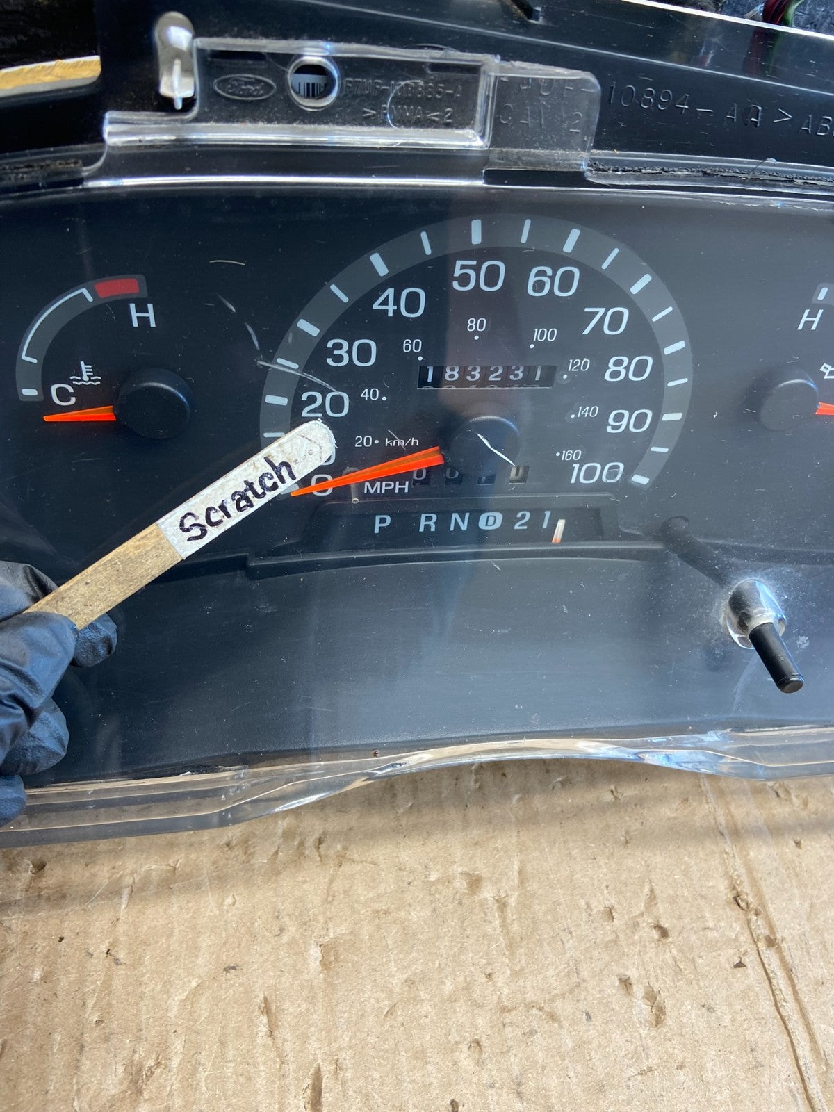 1999 Ford E250 E350 E450 VAN Speedometer Instrument Cluster AE4121 DG3