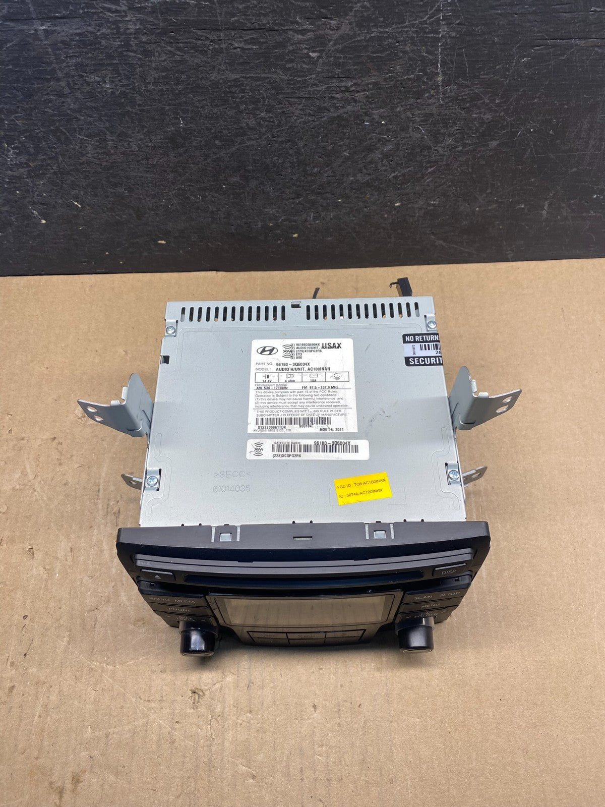 2012 to 2014 Hyundai Sonata Radio CD Player Screen Display ag5999 DG3