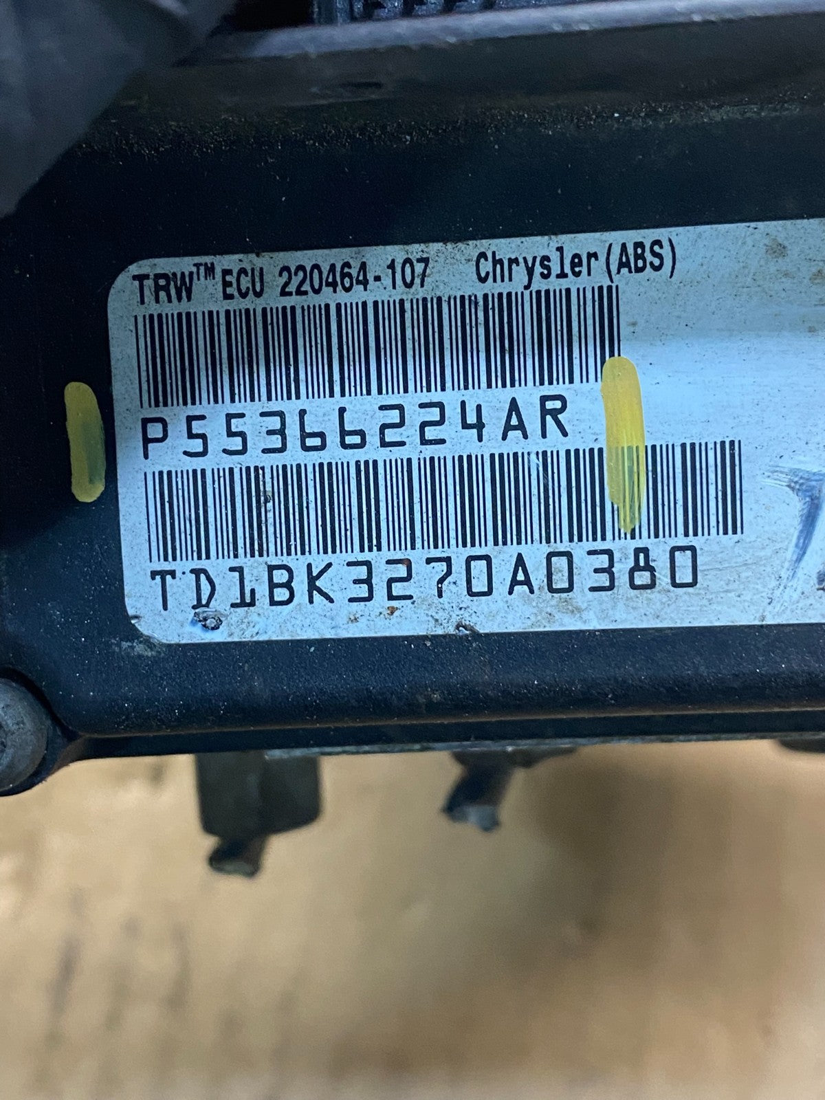 2010 2011 Dodge RAM 2500 ABS Anti-Lock Brake Pump Control Module AG9556 DW6