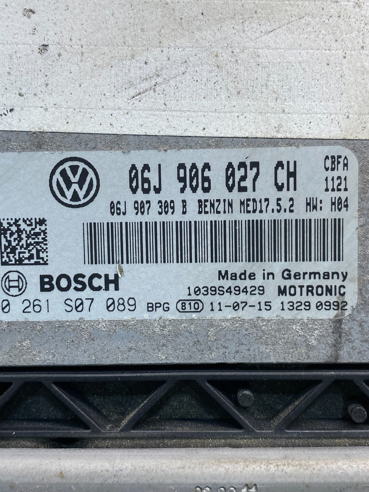 2012 Volkswagen EOS 2.0L T ECM Engine Control Unit ECU AG9389 DG2
