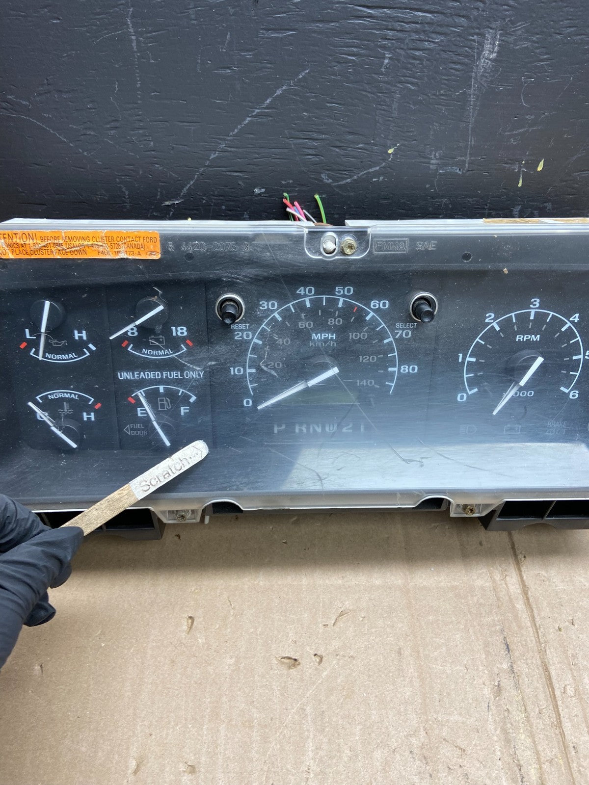 1994 to 1997 Ford F250 F350 Speedometer Cluster Gauge AB841 DG1