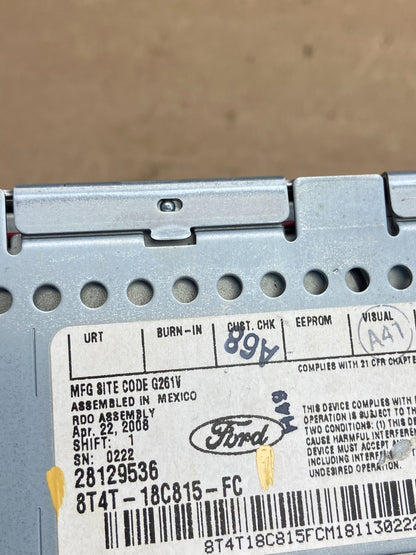 2008 2009 Ford Edge AM FM Radio Stereo Receiver CD Player ah3611 DG6