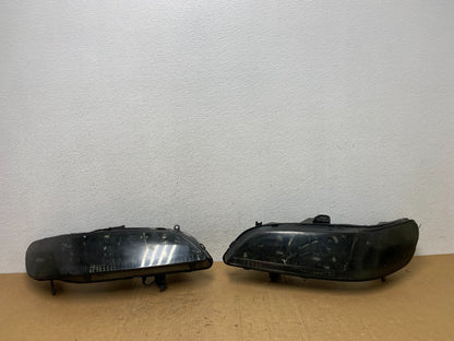 1998 to 2002 Honda Accord Black Left+Right Set Side Black Headlights AD1378 DG0