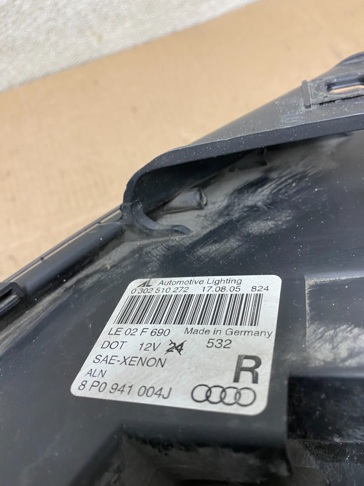 2006 to 2008 Audi A3 Right Passenger RH Side Xenon HID Headlight W0701 DW12