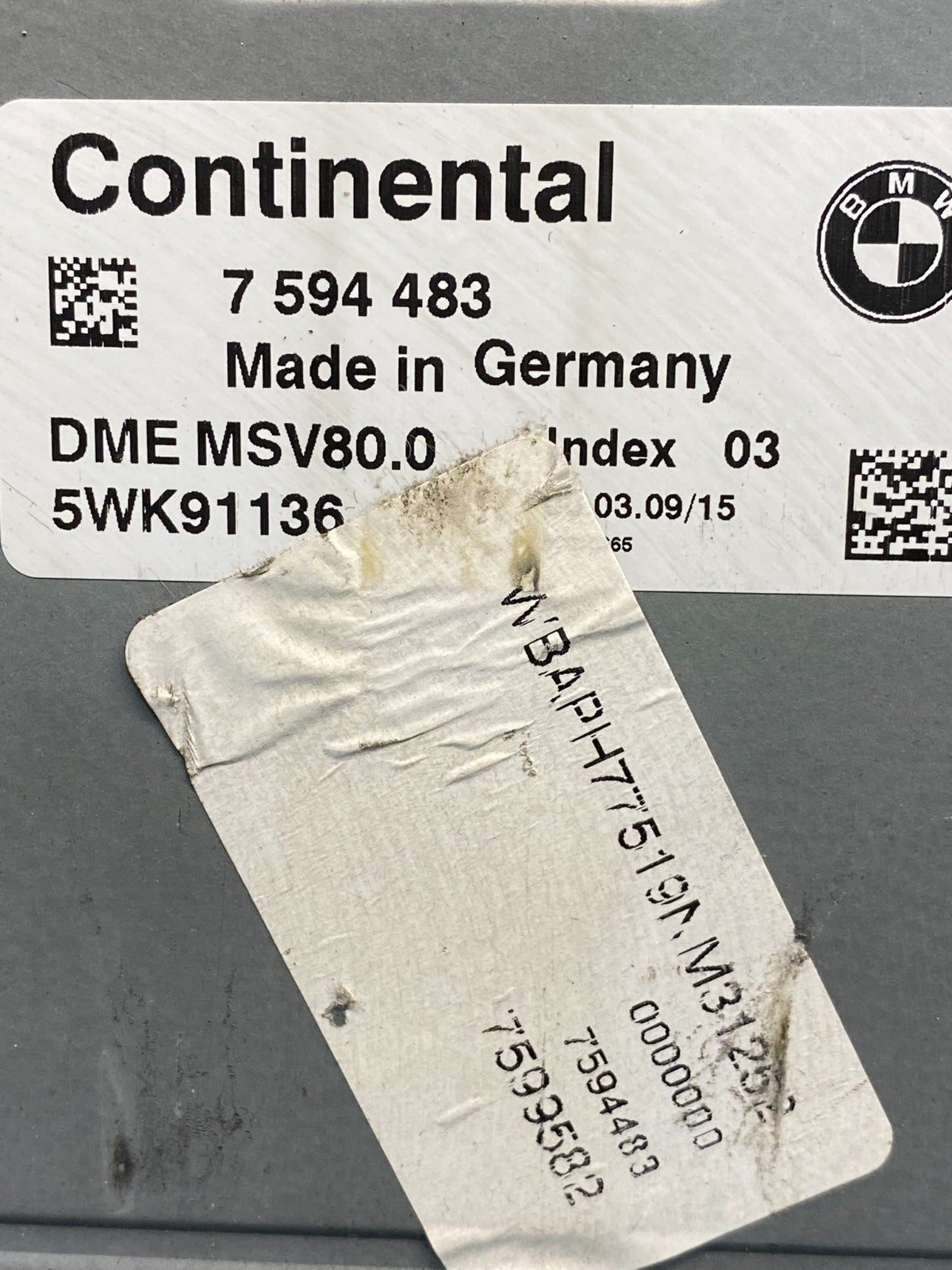 2007 to 2014 BMW X5 ECM ECU Engine Control Computer Module 7594483 AG9402 DW2