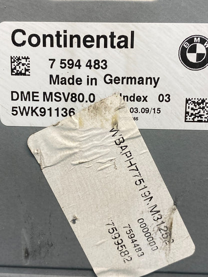 2007 to 2014 BMW X5 ECM ECU Engine Control Computer Module 7594483 AG9402 DW2