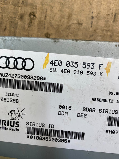 2008 to 2012 Audi Q7 A4 A6 Sirius Satellite Radio Receiver Unit AB0404 DG2