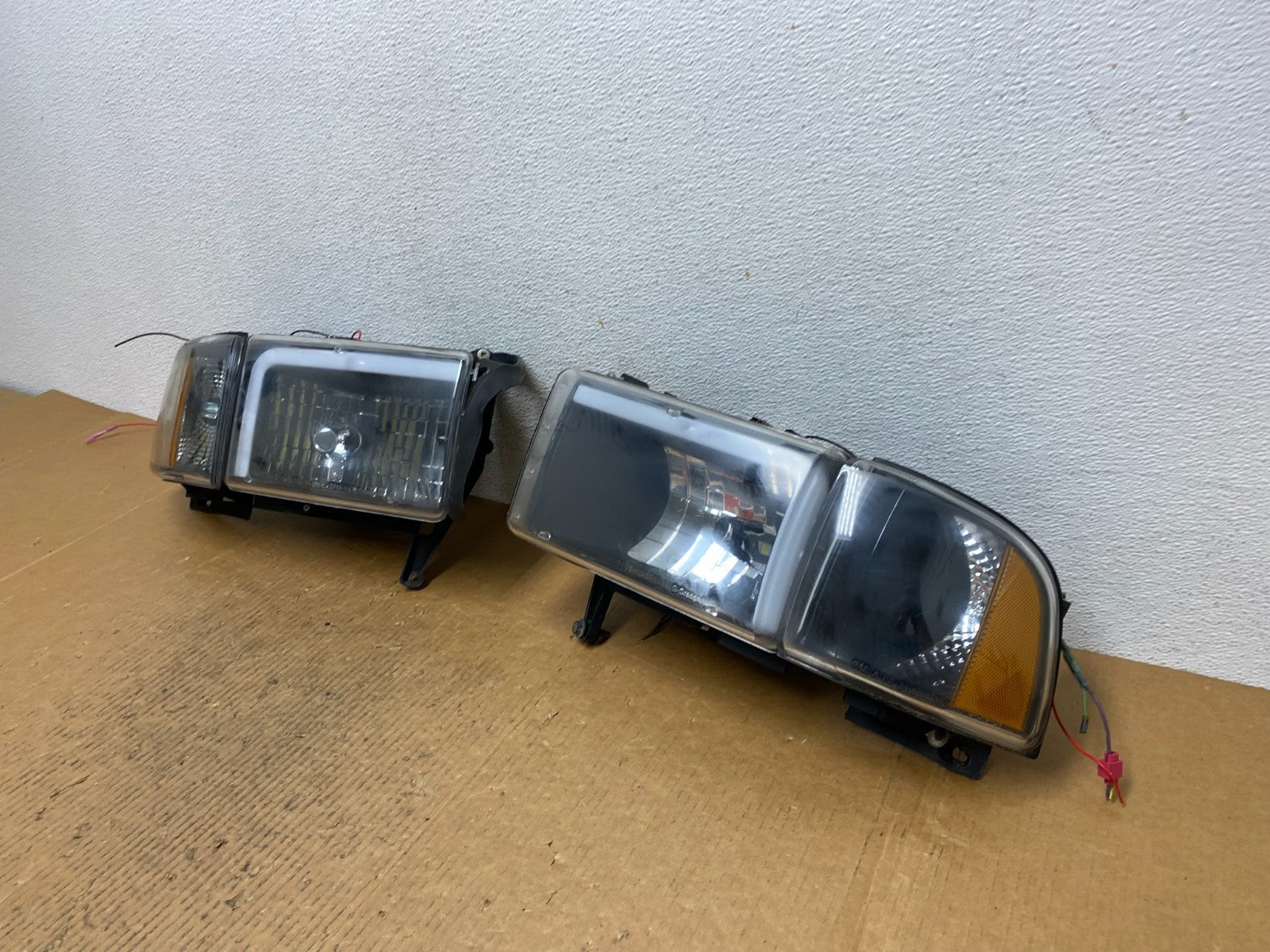 1994 to 2002 Dodge Ram Left+Right Side LED Black Headlights AE1363 DG1