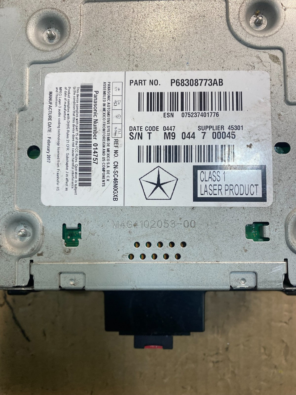 2011-2015 Chrysler Dodge Navigation Radio HDD Block CD MP3 Player Z5374 DG6