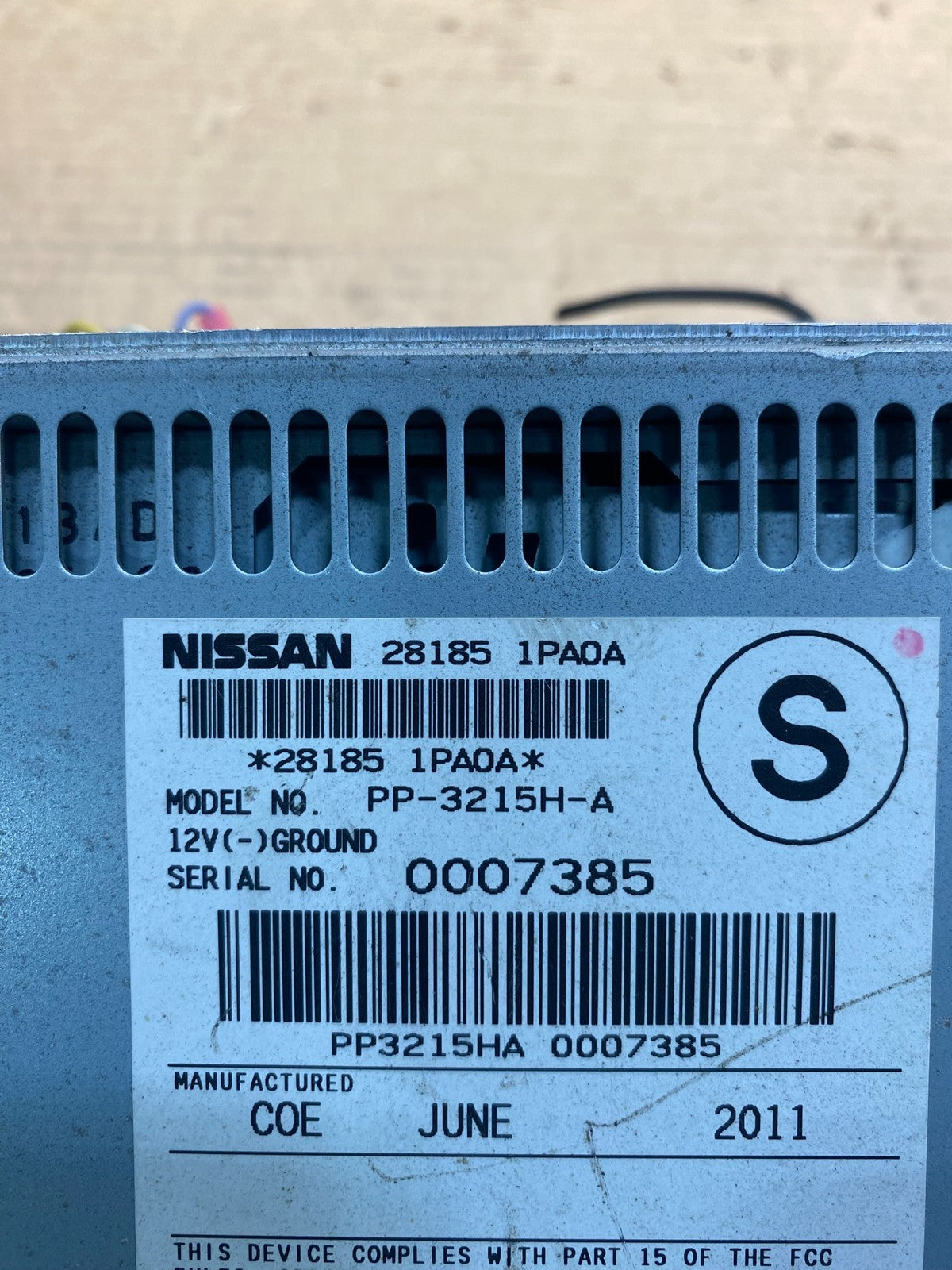 2012 to 2017 Nissan NV1500 NV2500 Radio AM FM CD Player Receiver AC6856 DG6