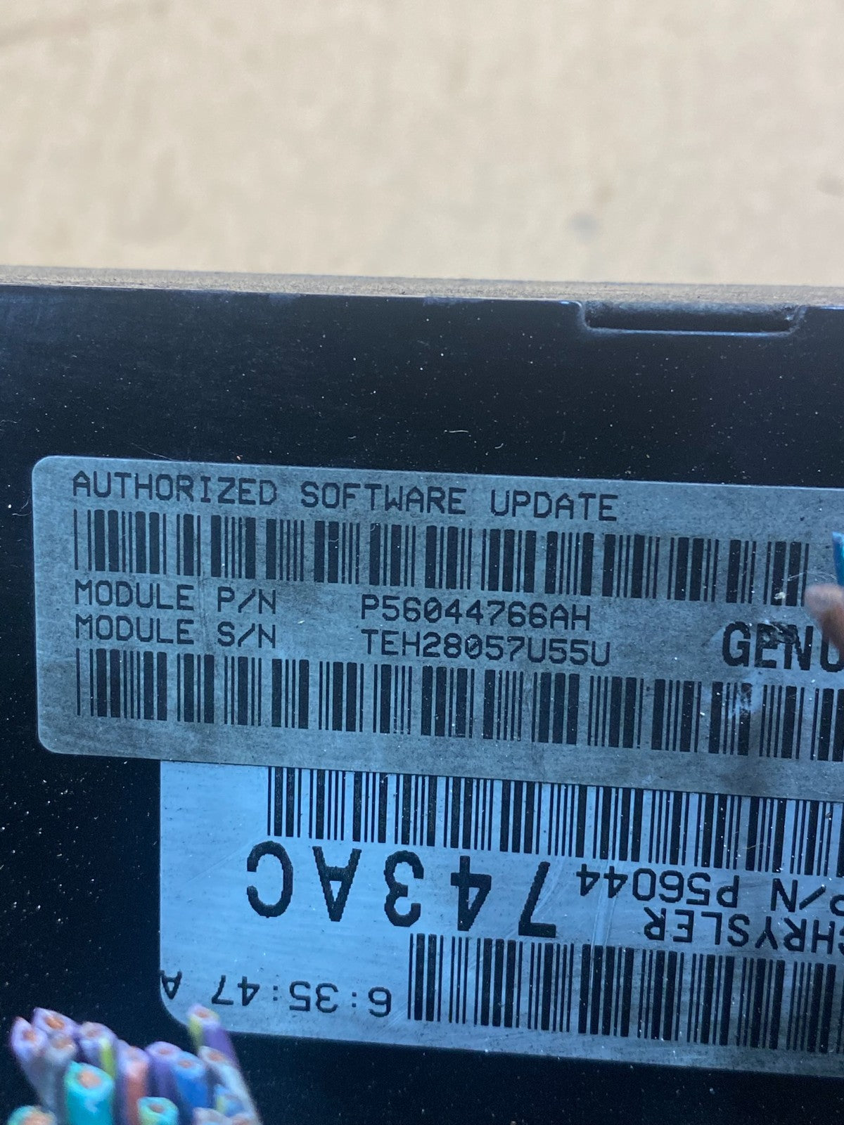 2006 Jeep Commander 3.7L Engine computer p56044766ah Ecm Ecu Pcm AC7047 DG2