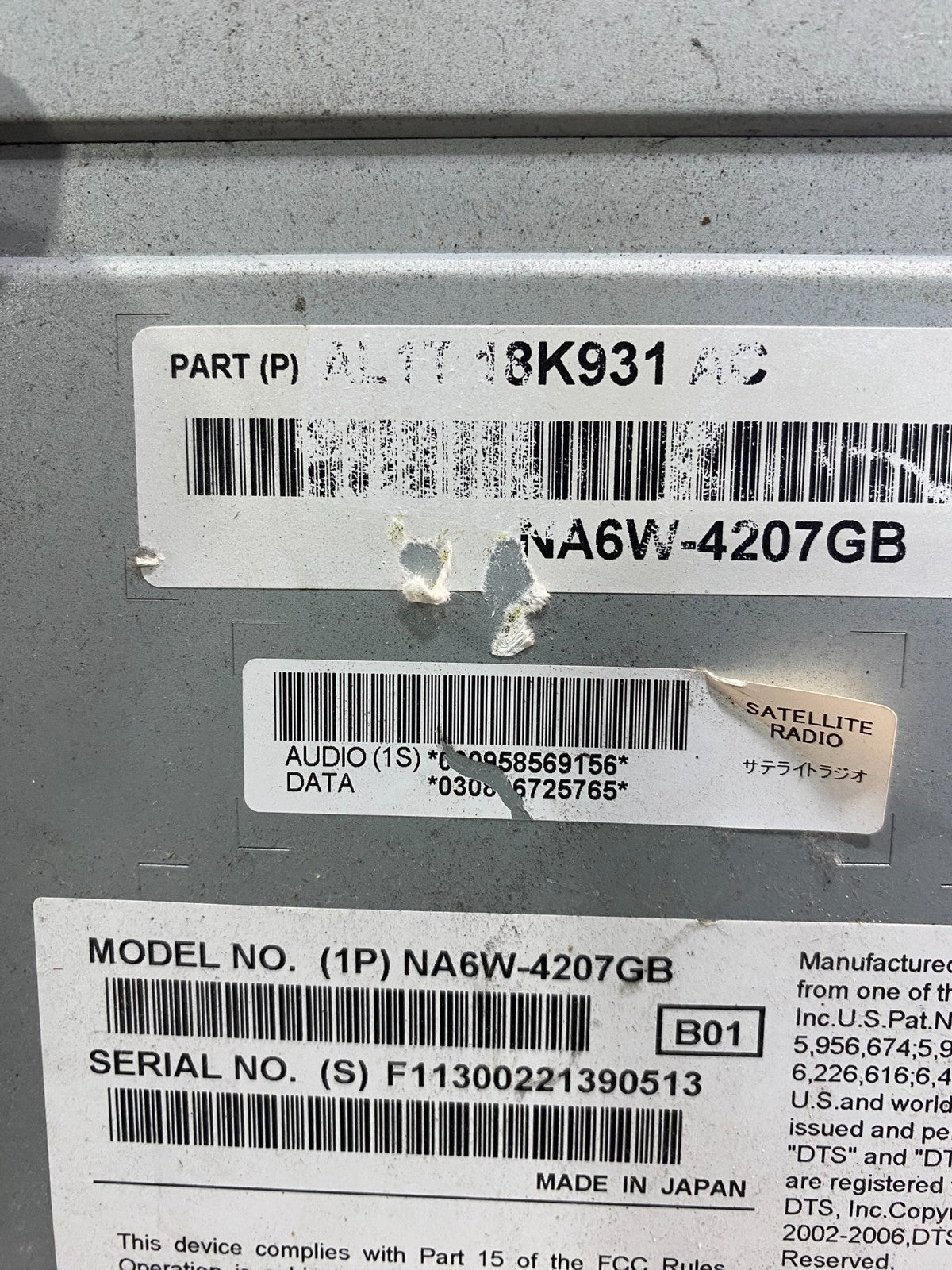 2007 - 2014 Ford Expedition Explorer Radio CD Player Screen Display OE ac2784 DG7