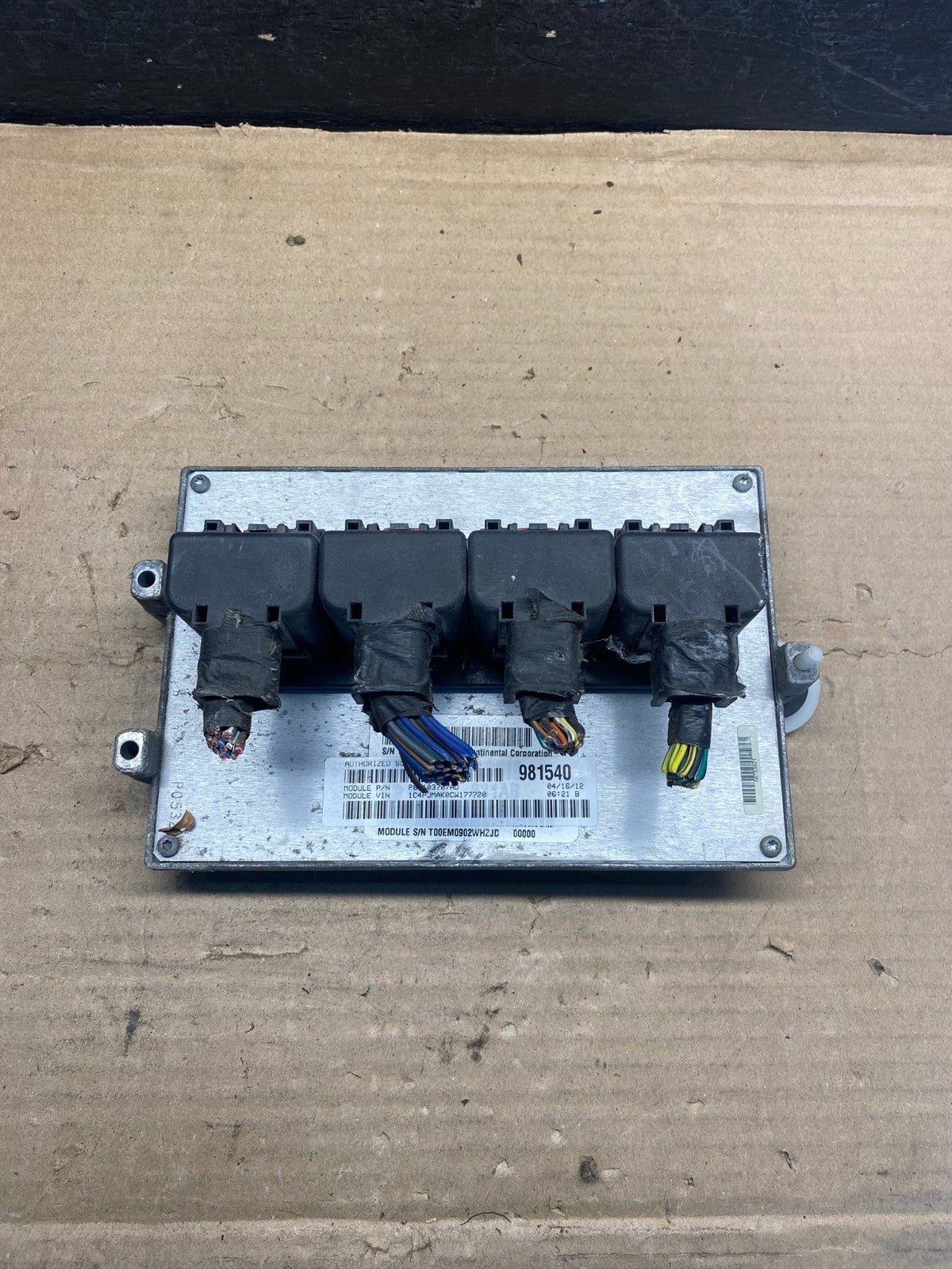 2012 Jeep Liberty 3.7L Engine Control Unit ECU ECM P68103707AD AF4063 DW0