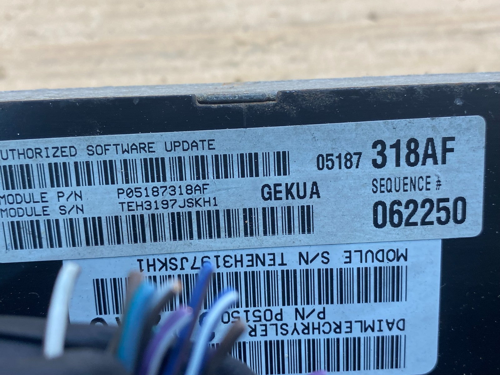 2008 Jeep Grand Cherokee Commander 3.7L Engine Computer ECU p05187318af AF4015 D2