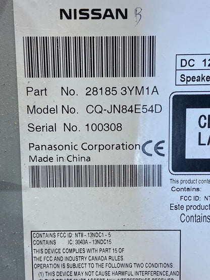 2015 Nissan Sentra Juke Radio CD Player AM/FM 281853ym1a AG1616 DG6