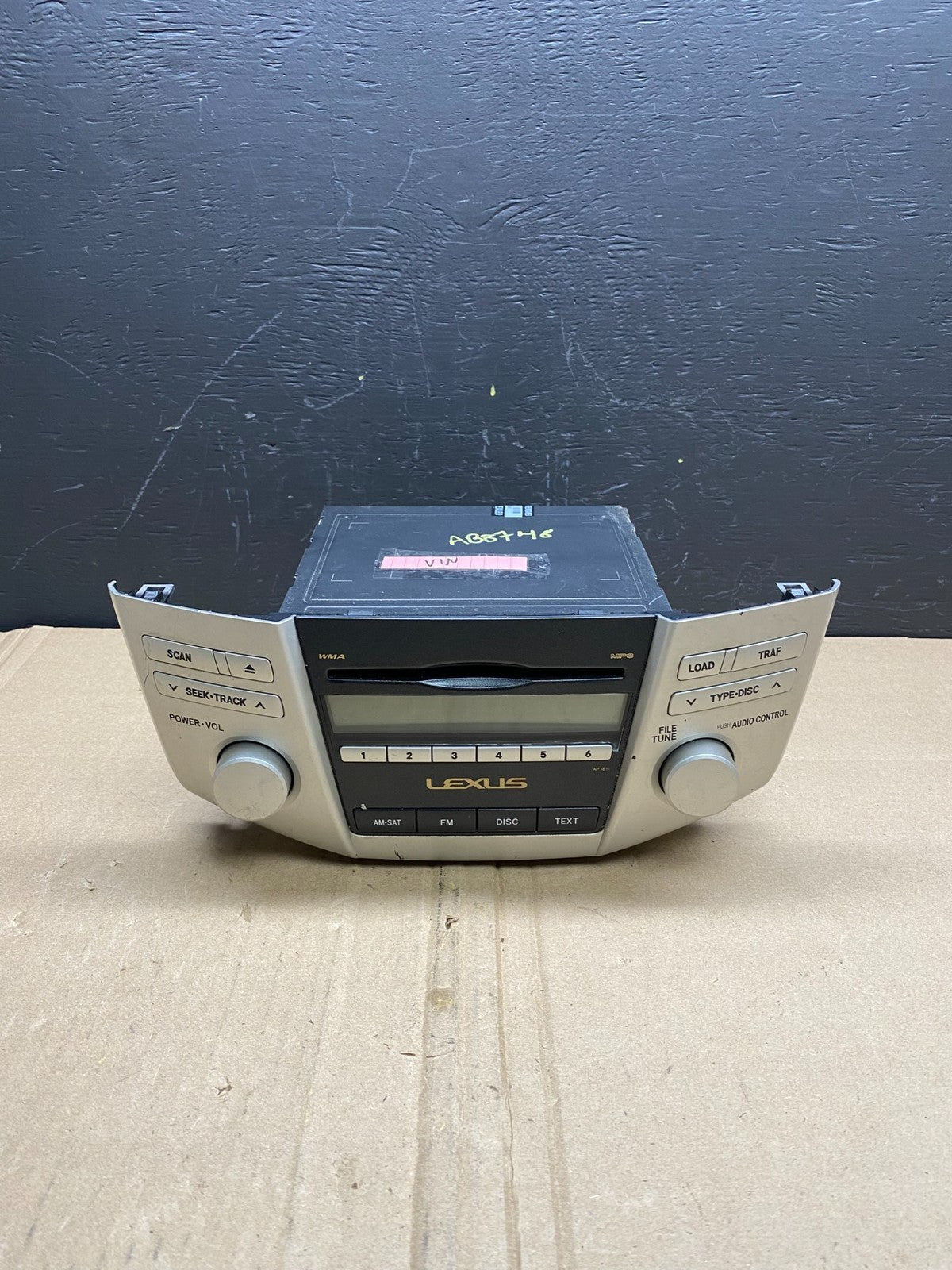 2006 to 2009 Lexus RX330 Radio Casette AM-FM CD Player AB8748 DG0