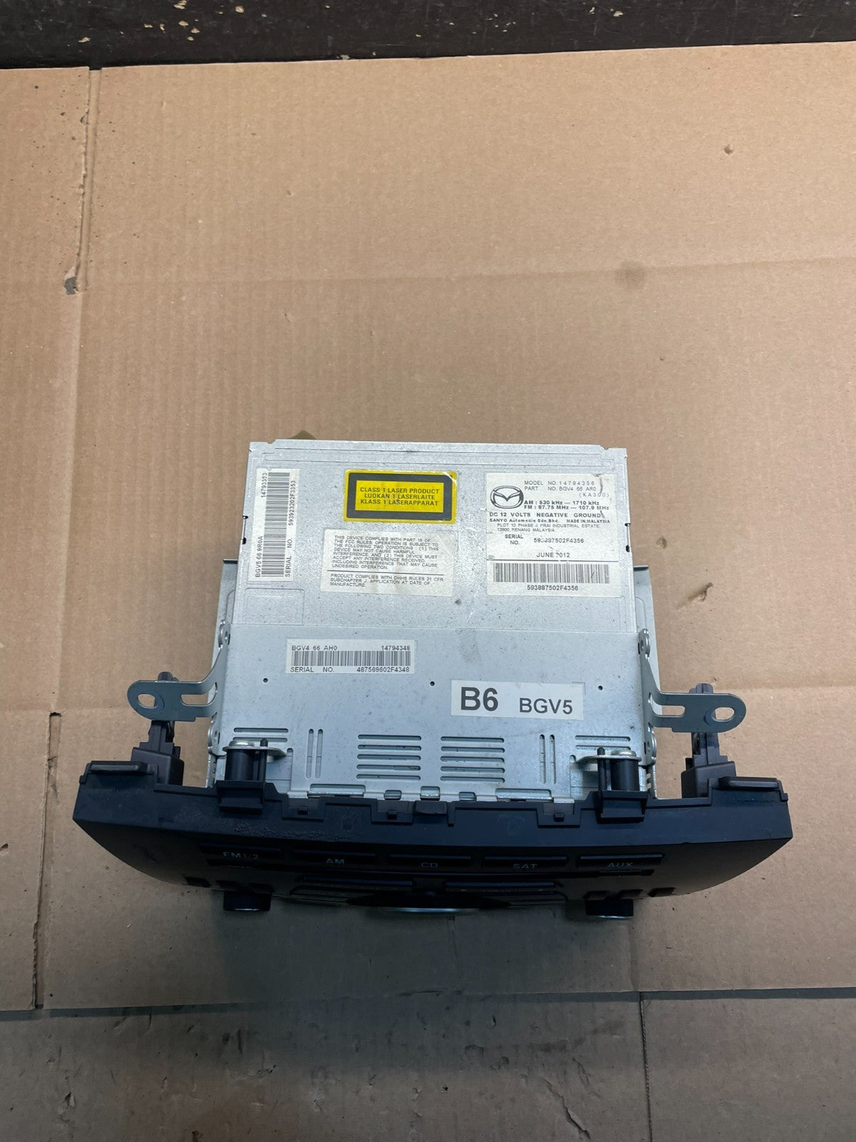 2012-2013 Mazda 3 Radio Stereo CD MP3 Player Control w1250 DG5
