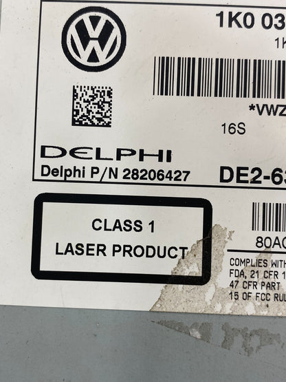 2009 to 2012 Volkswagen CC Radio CD Player Screen AM/FM AC8934 DG6