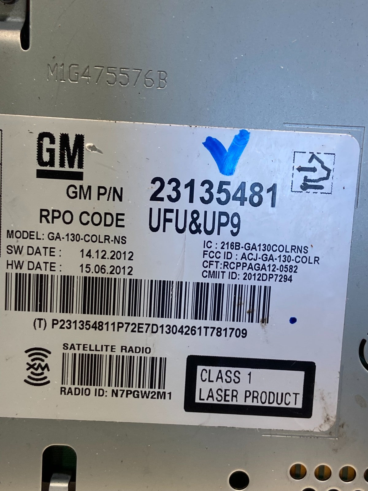 2013 Chevrolet Lacrosse Verano Cruze Regal Radio AM/FM Receiver af9408 DG6