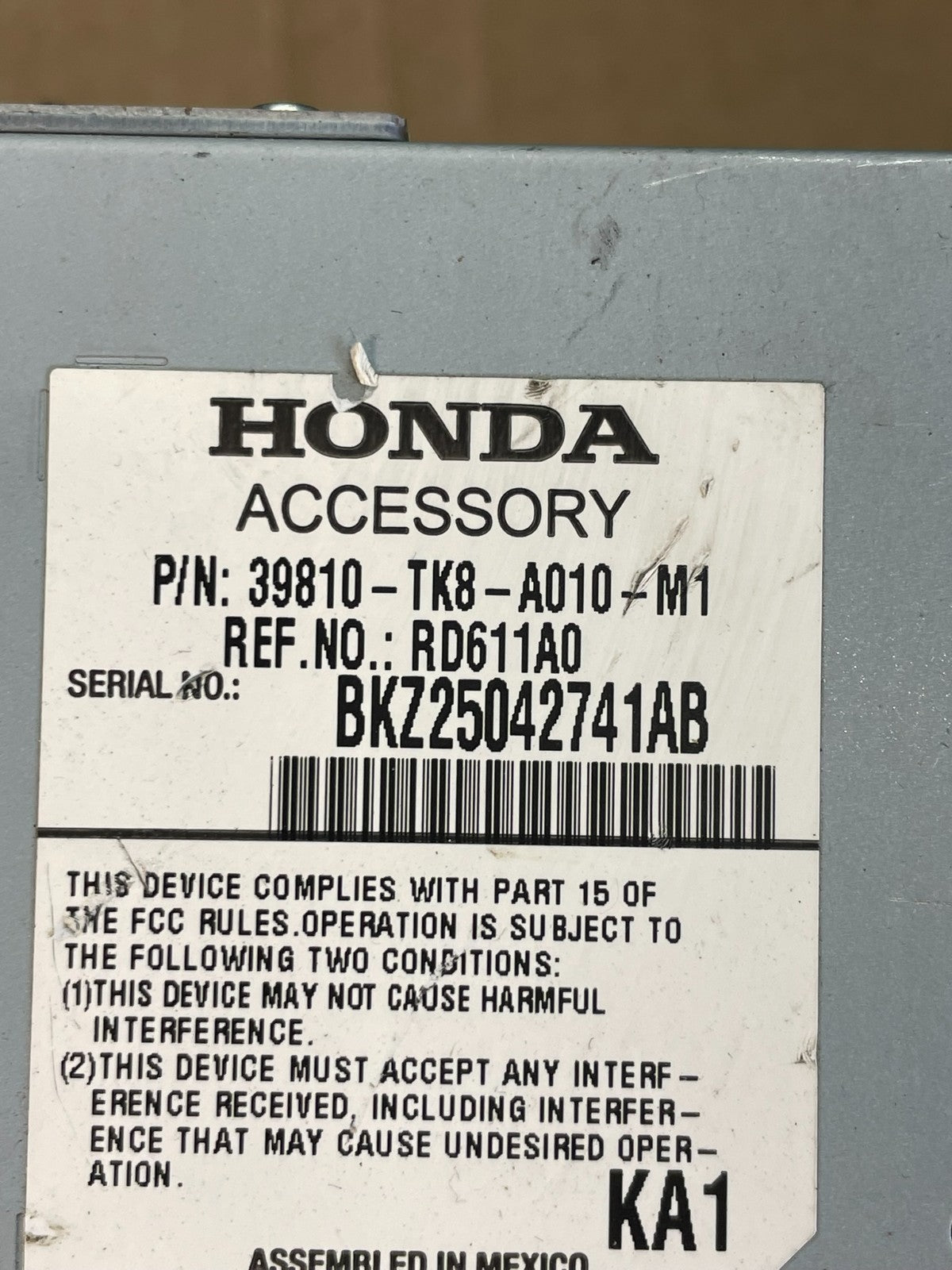 2011 2012 2013 Honda Odyssey Navigation Display Screen AF3583 DG9