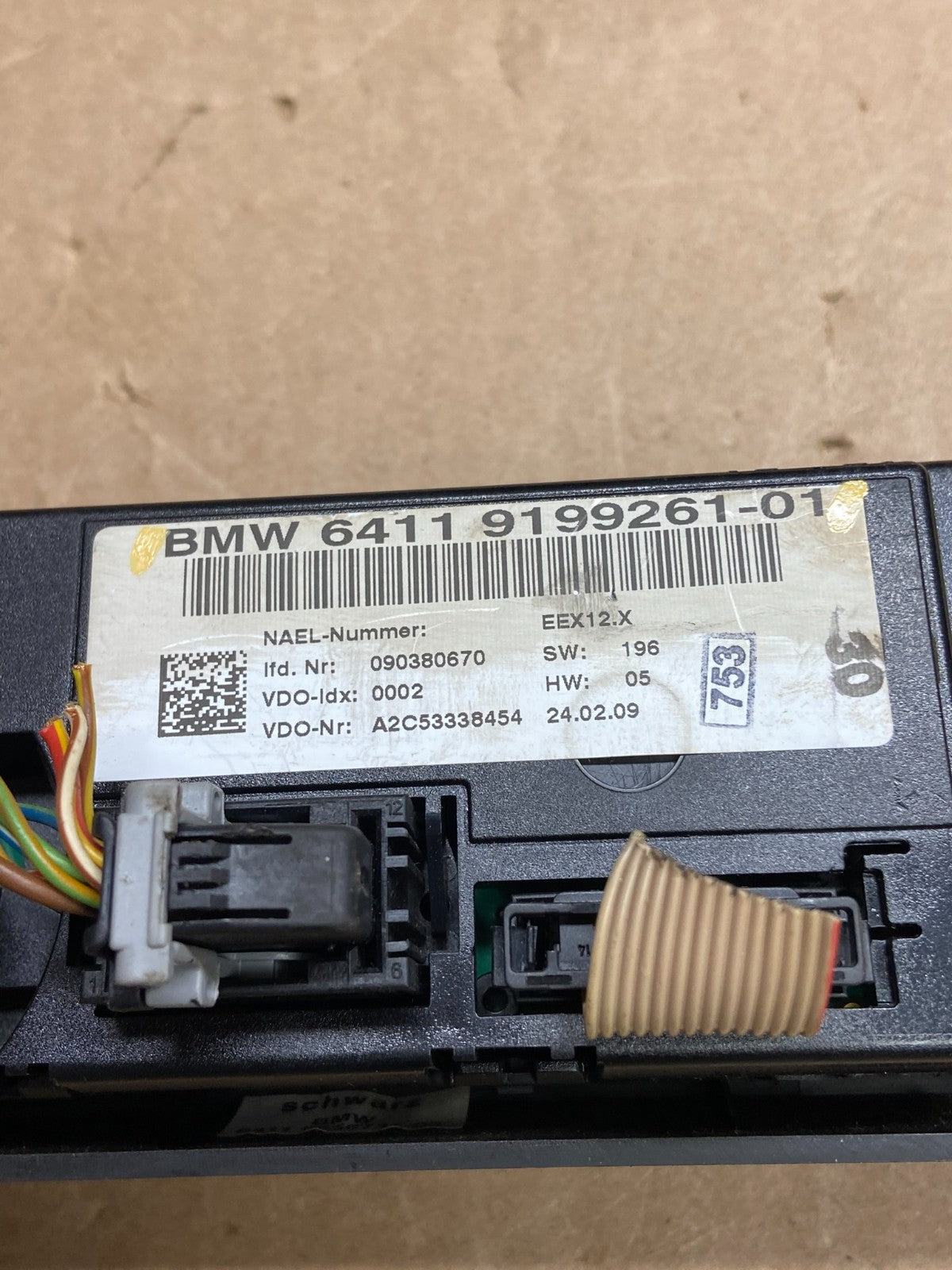 2006-2009 BMW 323i 330i 335i AC Heater Climate Control Panel AI6263 DG4