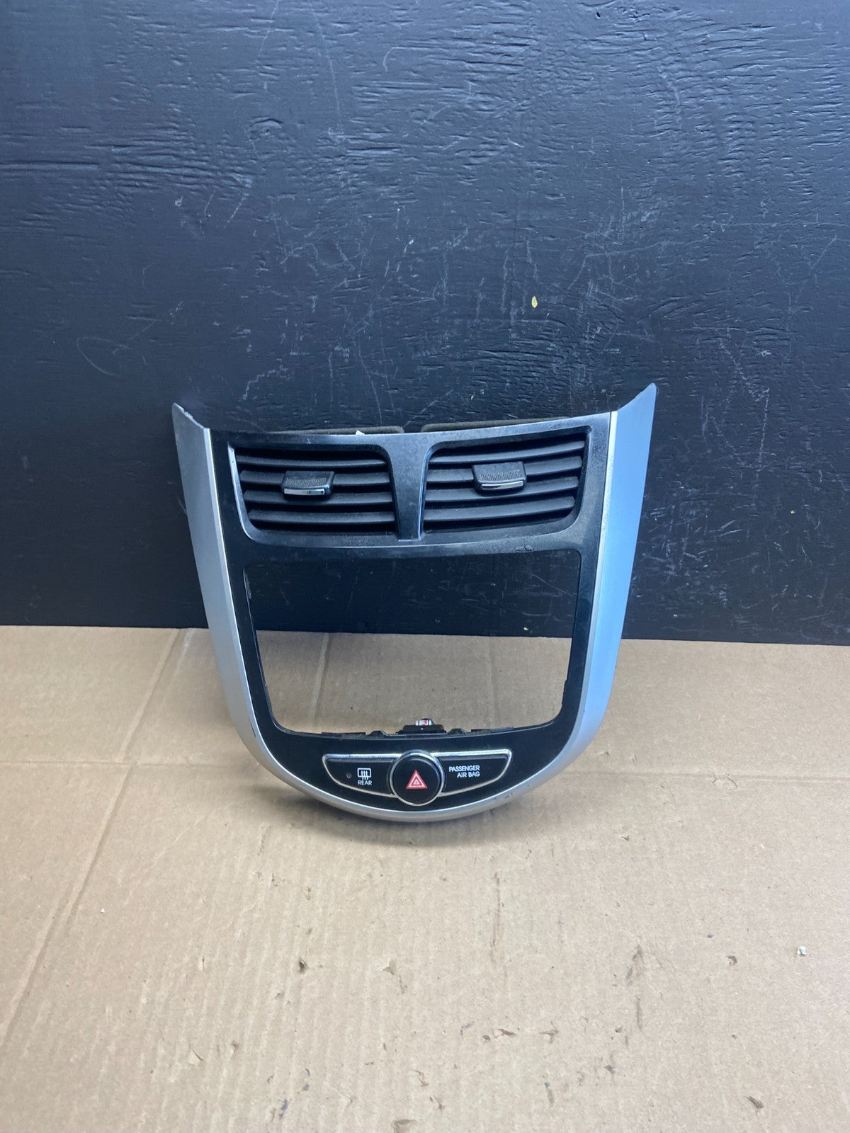 2012 to 2017 Hyundai Accent Center Radio Hazard Air Vent Bezel OEM ab9441 DG0