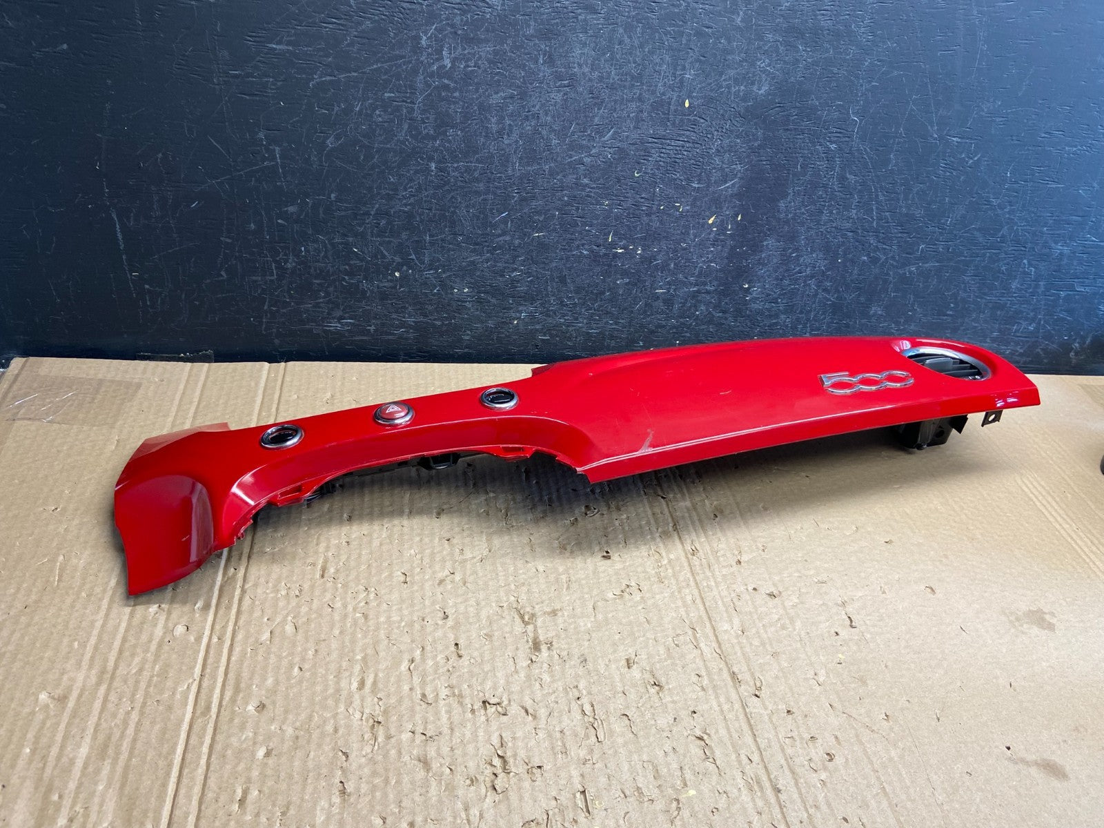 2012 to 2019 Fiat 500 Front Center Dashboard Vent Trim Bezel Red AF6466 DW1