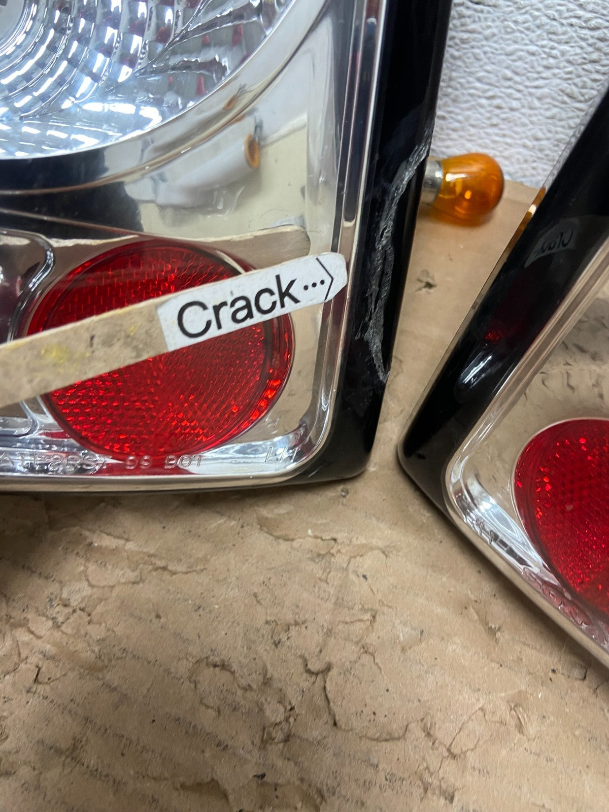 1999-2004 Jeep Grand Cherokee Left + Right Set Chrome Tail Lights AD4367 DG5