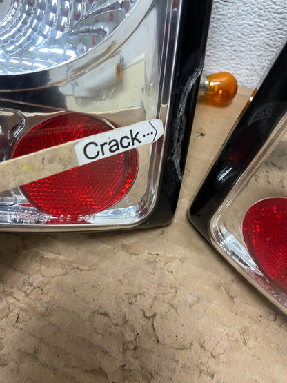 1999-2004 Jeep Grand Cherokee Left + Right Set Chrome Tail Lights AD4367 DG5