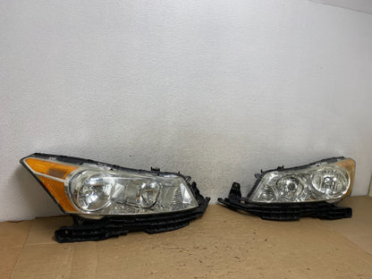 2008 to 2012 Honda Accord Sedan Left+Right Set Halogen Headlights AG8298 DW2