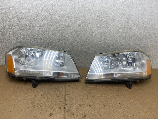 2008 to 2014 Dodge Avenger Left+Right Side Set Halogen Headlights V4413 DW0