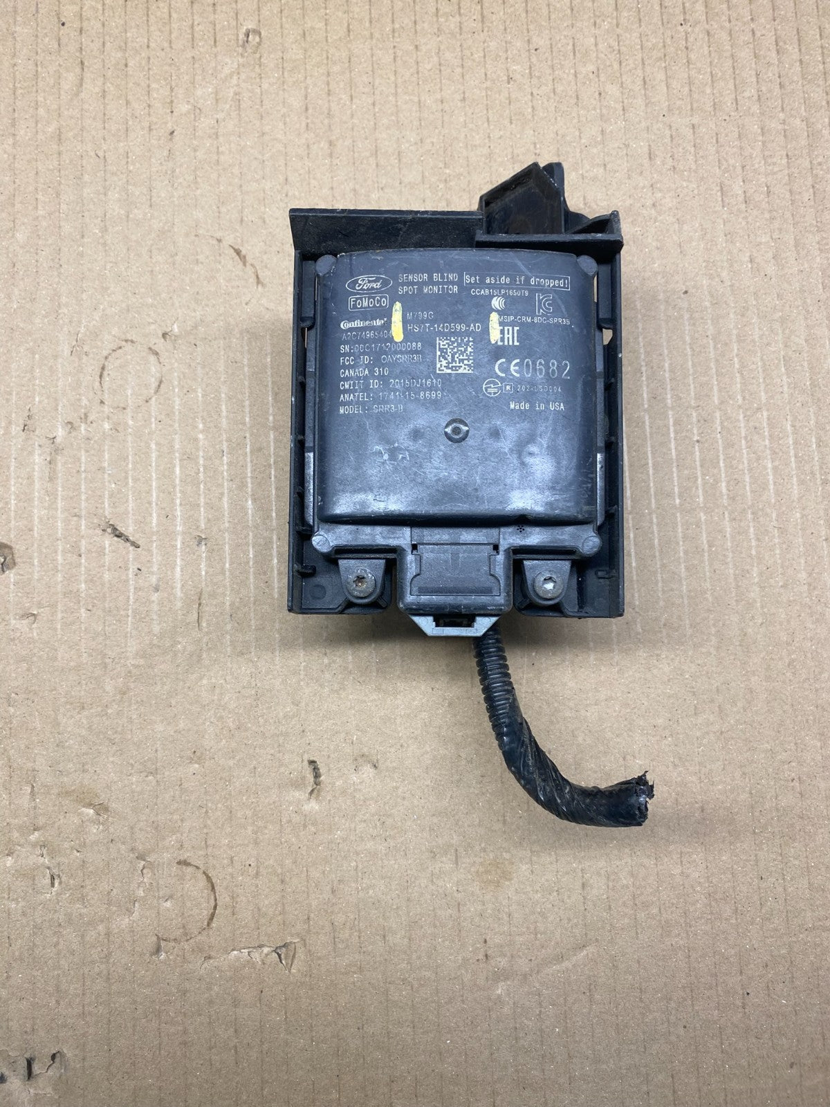 2017-2020 Ford Fusion Right Rear Blind Spot Object Warning Sensor ah7477 DG0
