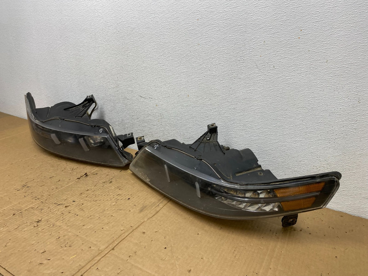 2004-2008 Acura TL Headlight Left+Right Set Black LED Headlights AD2474 DG1