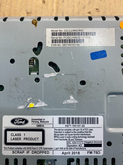 2017 2018 2019 Ford Fusion Radio Audio Receiver AM FM CD MP3 ab4323 DG6