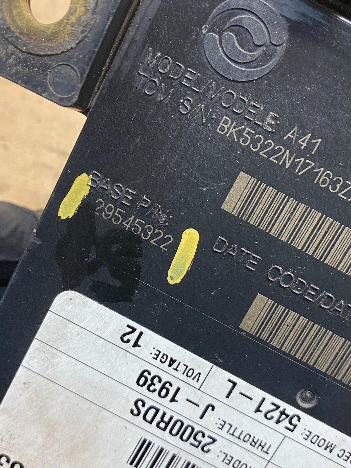 Allison Transmission Control Module 29545322 ah9585 DG2