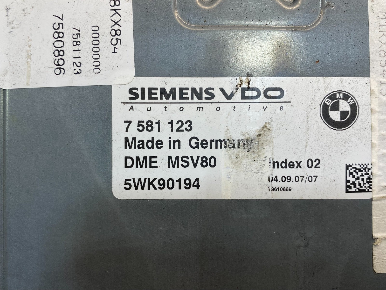 2007 - 2011 BMW 328i 528i E90 ECM ECU Engine Computer 7581123 AF7701 DG2