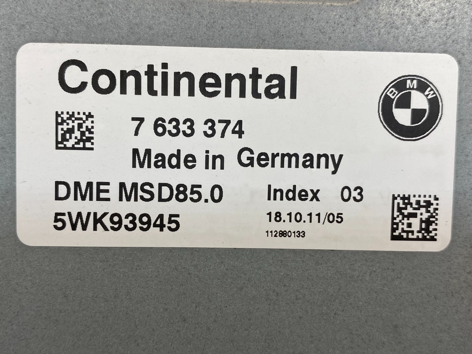 2009 to 2012 Bmw 550i 650i 750i Engine Computer ECU Control Module ECM AE7413 DG2