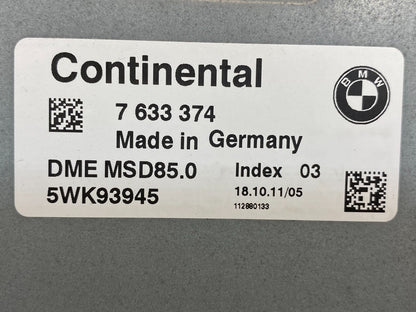 2009 to 2012 Bmw 550i 650i 750i Engine Computer ECU Control Module ECM AE7413 DG2