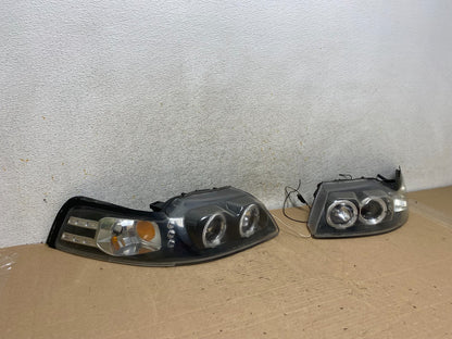 1999 to 2004 Ford Mustang Left+Right Set Side Black LED Headlights AH9484 DG2