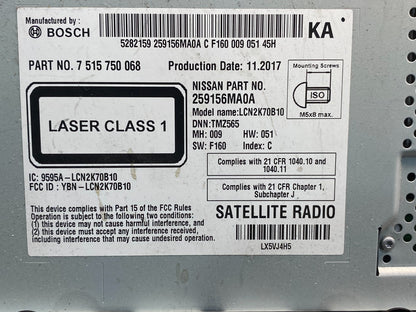 2017 to 2019 Nissan Rogue AM FM XM Radio CD Player Screen Receiver AG3977 DG6