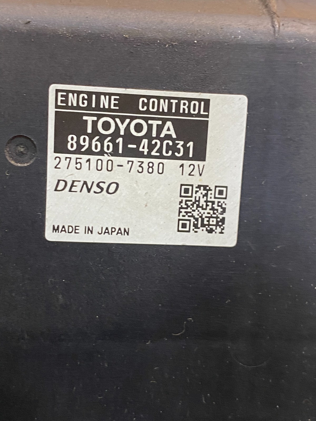 2006 Toyota Rav4 Electronic Engine Control Module ECU ECM 89661-42c31 AG9572 DG2