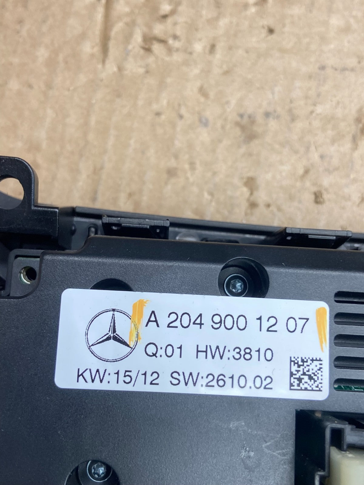 2008 2009 2010 Mercedes C-Class C300 A/C AC Climate Control Panel AE3927 DG5