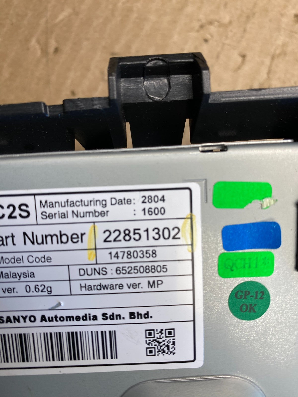 2012 2013 Buick Verano Emergency Hazard Light Switch Display Screen AC67045